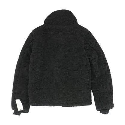 Black Solid Puffer Jacket