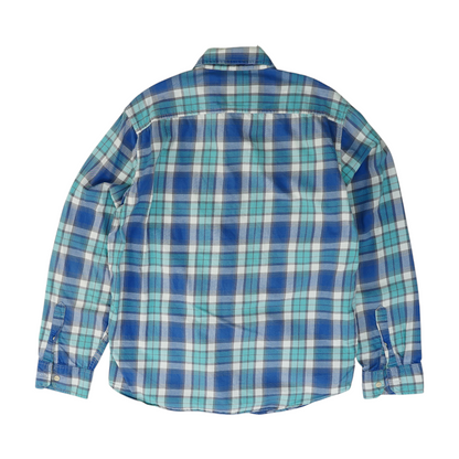 Blue Plaid Long Sleeve Button Down