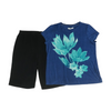 Navy Floral Short Set
