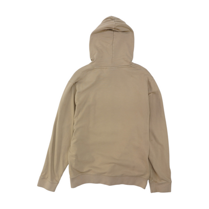 Beige Solid Hoodie Pullover