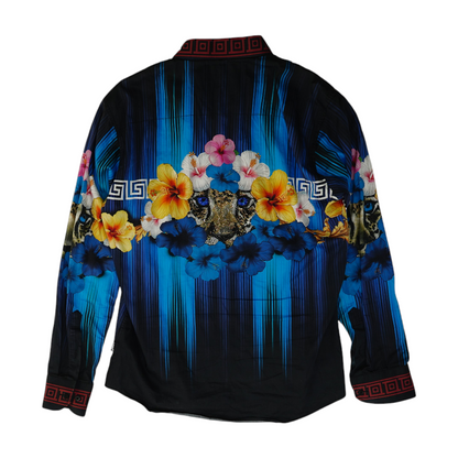 Multi Floral Long Sleeve Button Down