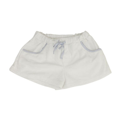 White Solid Shorts