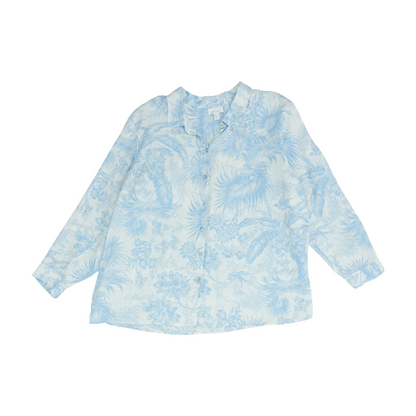 Blue Floral Button Down