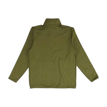Green Solid 1/4 Zip Pullover