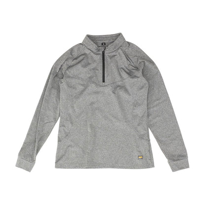 Gray Solid 1/4 Zip Pullover
