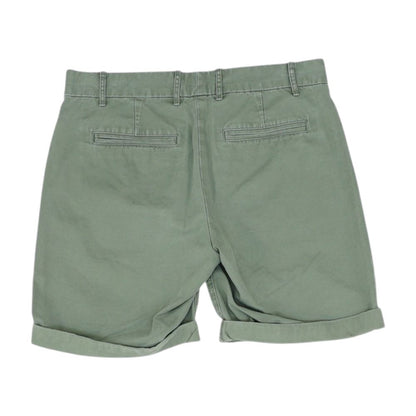 Green Solid Khaki Shorts
