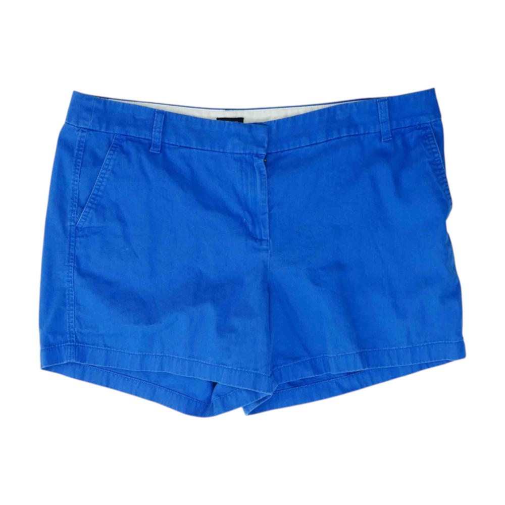 Blue Solid Casual Shorts