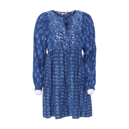 Blue Print Mini Dress