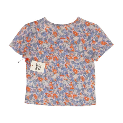 Multi Floral Short Sleeve Blouse