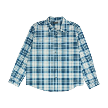Blue Plaid Long Sleeve Button Down