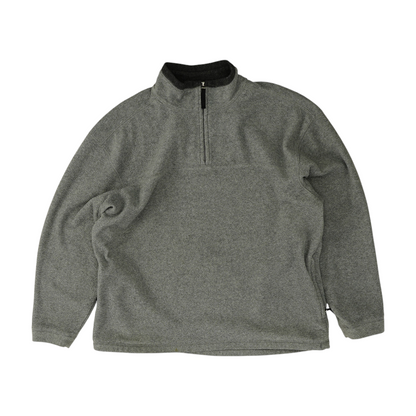 Gray Solid 1/4 Zip Pullover