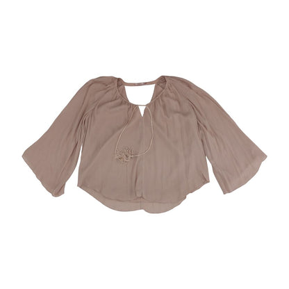Pink Solid V Neck T-Shirt