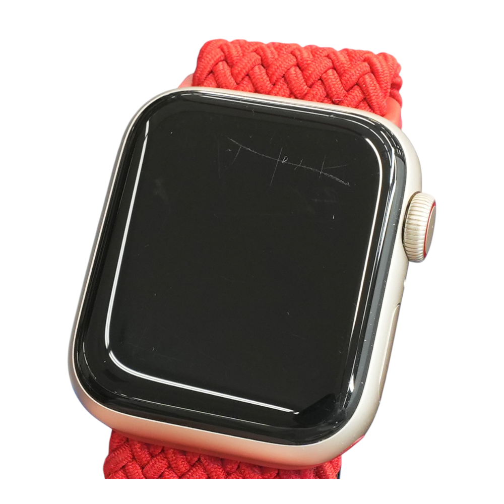 40mm Series SE 2 Starlight Smartwatch Punch Red Band S/M