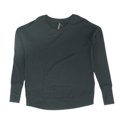Black Solid Sweatshirt Pullover