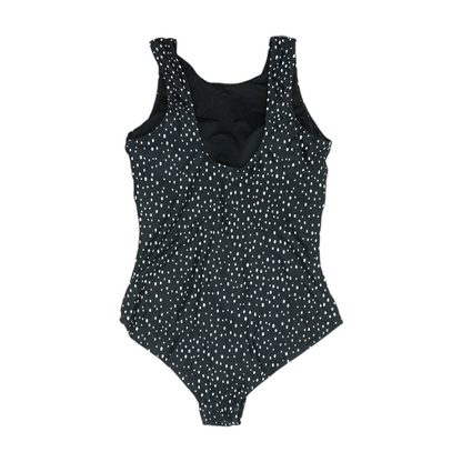Black Plus Size Polka Dot One-Piece