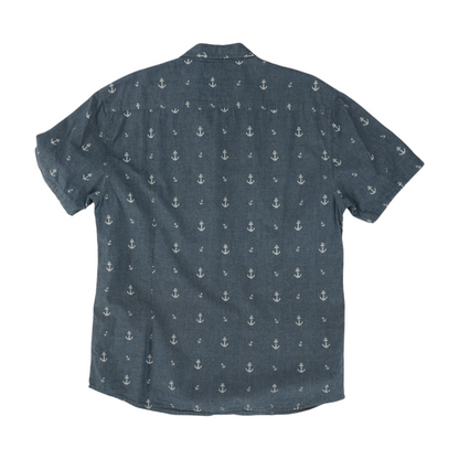 Blue Print Short Sleeve Button Down