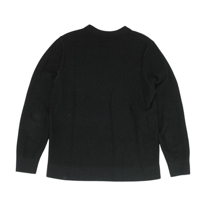 Black Solid Pullover Sweater