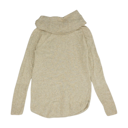 Beige Striped Pullover Sweater