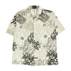 Gray Graphic Short Sleeve Button Down
