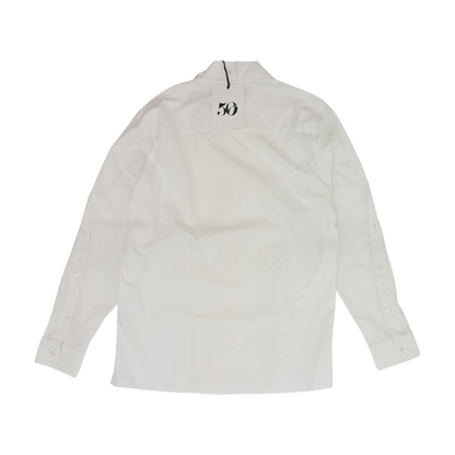 Ivory Solid Long Sleeve Button Down