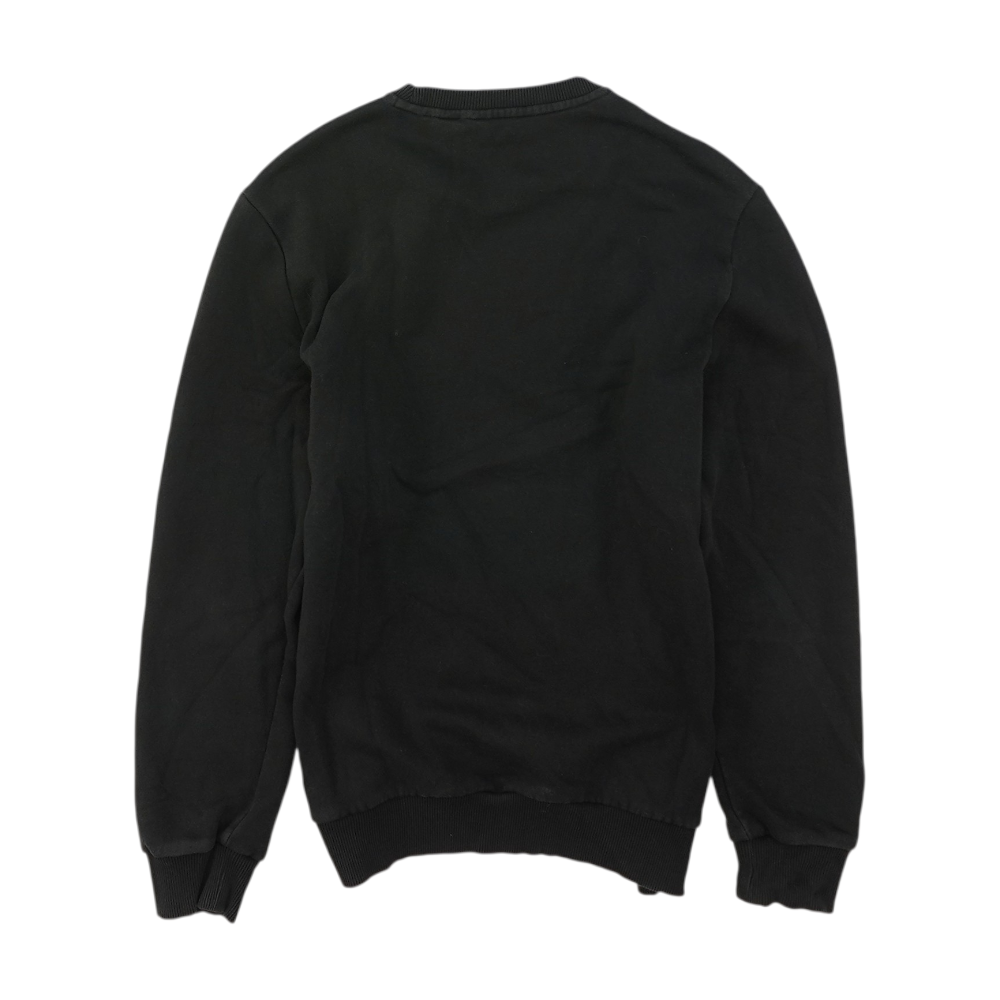 Black Solid Sweatshirt Pullover