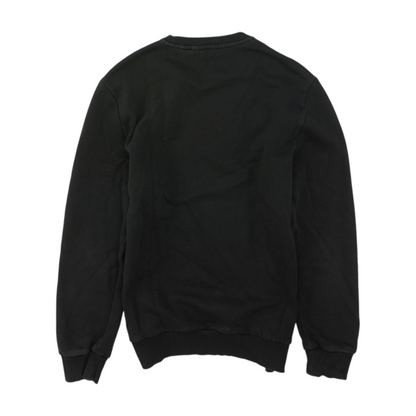 Black Solid Sweatshirt Pullover