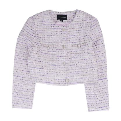 Lavender Print Blazer