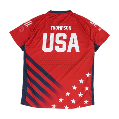 Men's Red USA Short Sleeve Jersey