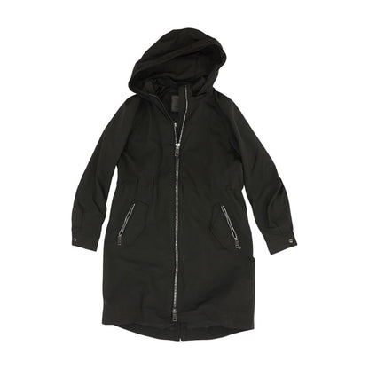 Black Solid Rain Coat