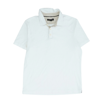 White Solid Short Sleeve Polo