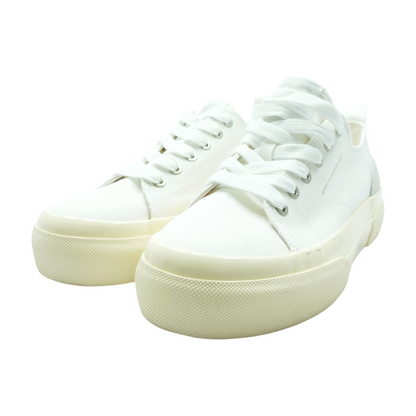 White Low-Top Athletic Shoes