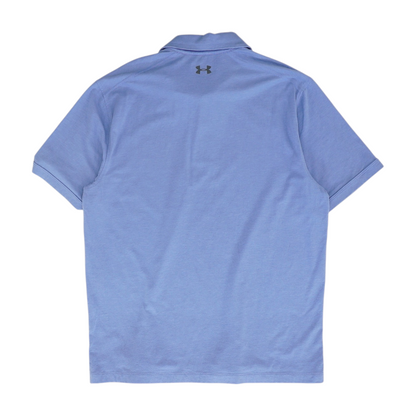 Blue Solid Short Sleeve Polo