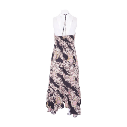 Black Abstract Midi Dress