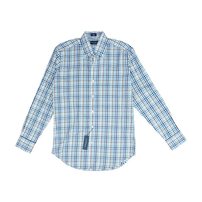 Blue Plaid Long Sleeve Button Down