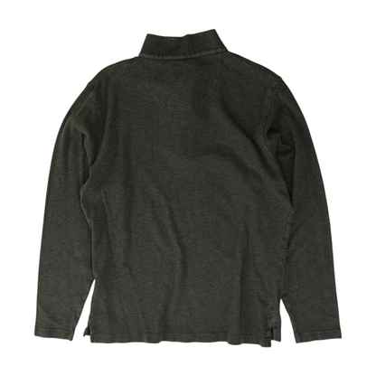 Gray Solid 1/4 Zip Pullover