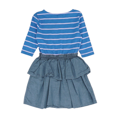 Blue Color Block Dress