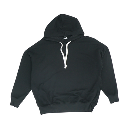 Black Solid Hoodie Pullover