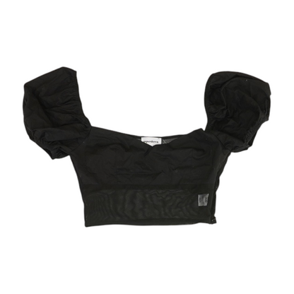 Black Cropped Blouse