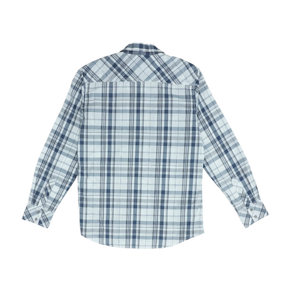 Gray Plaid Long Sleeve Button Down