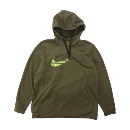 Green Solid Hoodie Pullover