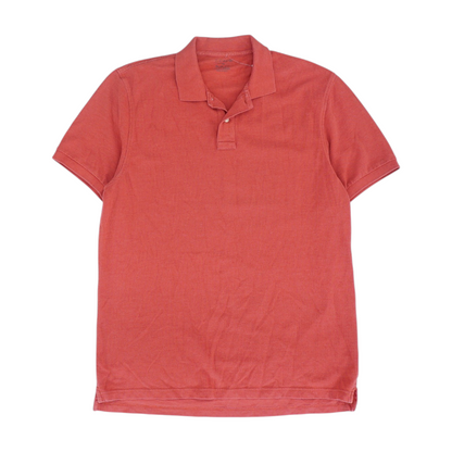 Red Solid Short Sleeve Polo