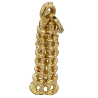 14K Gold Leaning Tower Of Pisa Charm