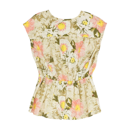 Beige Floral Blouse