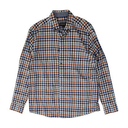 Blue Plaid Long Sleeve Button Down