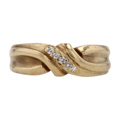 14K Yellow Gold Diamond Band