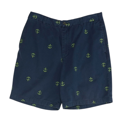 Navy Graphic Chino Shorts
