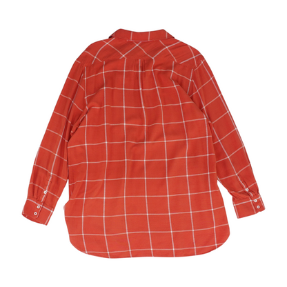 Coral Check Button Down