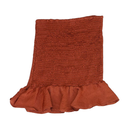Rust Solid Sleeveless Blouse
