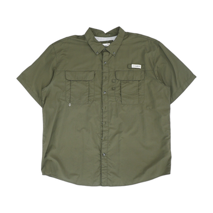 Olive Solid Outdoor Button Down