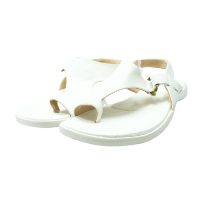 White Flat Sandals